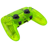 eXtremeRate Clear Lime Green Full Set Housing Shell with Buttons Touchpad Cover Compatible with ps5 Edge Controller, Custom Replacement Decorative Trim Shell Front Back Plates Compatible with ps5 Edge Controller - QRHEGM008