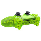 eXtremeRate Clear Lime Green Full Set Housing Shell with Buttons Touchpad Cover Compatible with ps5 Edge Controller, Custom Replacement Decorative Trim Shell Front Back Plates Compatible with ps5 Edge Controller - QRHEGM008