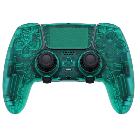 eXtremeRate Custom Replacement Full Set Shells with Buttons for PS5 Edge Controller - Emerald Green - QRHEGM005