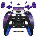 eXtremeRate Nebula Galaxy Full Set Housing Shell with Buttons Touchpad Cover Compatible with ps5 Edge Controller, Custom Replacement Decorative Trim Shell Front Back Plates Compatible with ps5 Edge Controller - QRHEGT006