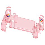 eXtremeRate Crystal Cherry Pink Back Plate for NS Switch Console, NS Joycon Handheld Controller Housing with Full Set Buttons, DIY Replacement Shell for Nintendo Switch - QP355