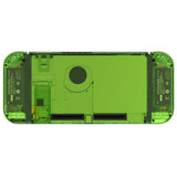 eXtremeRate Crystal Clear Green Back Plate for NS Switch Console, NS Joycon Handheld Controller Housing with Full Set Buttons, DIY Replacement Shell for Nintendo Switch - QP351