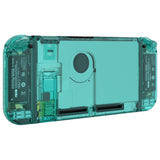 eXtremeRate Crystal Emerald Green Back Plate for NS Switch Console, NS Joycon Handheld Controller Housing with Full Set Buttons, DIY Replacement Shell for Nintendo Switch - QP356