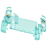 eXtremeRate Crystal Emerald Green Back Plate for NS Switch Console, NS Joycon Handheld Controller Housing with Full Set Buttons, DIY Replacement Shell for Nintendo Switch - QP356