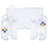 eXtremeRate Crystal Glacier Blue Back Plate for NS Switch Console, NS Joycon Handheld Controller Housing with Full Set Buttons, DIY Replacement Shell for Nintendo Switch - QP354