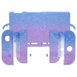 eXtremeRate Glitter Gradient Translucent Bluebell Back Plate for NS Switch Console, NS Joycon Handheld Controller Housing with Full Set Buttons, DIY Replacement Shell for Nintendo Switch - QP346
