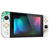 eXtremeRate Glow in Dark - Totem of Kingdom White Back Plate for Nintendo Switch Console, NS Joycon Handheld Controller Housing with Buttons, DIY Replacement Shell for Nintendo Switch - QT123