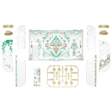 eXtremeRate Glow in Dark - Totem of Kingdom White Back Plate for Nintendo Switch Console, NS Joycon Handheld Controller Housing with Buttons, DIY Replacement Shell for Nintendo Switch - QT123