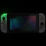 eXtremeRate Glow in Dark - Totem of Kingdom White Back Plate for Nintendo Switch Console, NS Joycon Handheld Controller Housing with Colorful Buttons, DIY Replacement Shell for Nintendo Switch - QT123