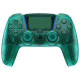 eXtremeRate Full Set Housing Shell with Buttons Touchpad Cover, Emerald Green Custom Replacement Decorative Trim Shell Front Back Plates Compatible with ps5 Controller BDM-010 BDM-020 - Controller NOT Included - QPFM5008G2