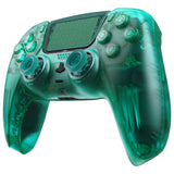 eXtremeRate Full Set Housing Shell with Buttons Touchpad Cover, Emerald Green Custom Replacement Decorative Trim Shell Front Back Plates Compatible with ps5 Controller BDM-010 BDM-020 - Controller NOT Included - QPFM5008G2