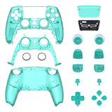 eXtremeRate Full Set Housing Shell with Buttons Touchpad Cover, Emerald Green Custom Replacement Decorative Trim Shell Front Back Plates Compatible with ps5 Controller BDM-010 BDM-020 - Controller NOT Included - QPFM5008G2