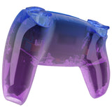 eXtremeRate Full Set Housing Shell with Action Buttons Touchpad Cover, Gradient Translucent Bluebell Replacement Decorative Trim Shell Front Back Plates Compatible with ps5 Controller BDM-030/040/050 - QPFP3001G3