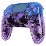 eXtremeRate Custom Replacement Full Set Shells with Buttons for PS5 Edge Controller - Gradient Translucent Bluebell - QRHEGP011