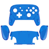 eXtremeRate Crystal Clear Blue Faceplate Backplate Handles for NS Switch Pro Controller - Controller NOT Included - FRP361
