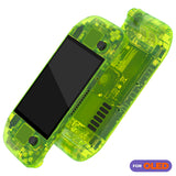 eXtremeRate Replacement Full Set Housing Shell with Buttons for Steam Deck OLED Handheld Console - Clear Lime Green - LQXSLM008