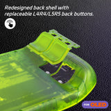 eXtremeRate Replacement Full Set Housing Shell with Buttons for Steam Deck OLED Handheld Console - Clear Lime Green - LQXSLM008