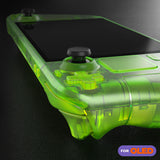 eXtremeRate Replacement Full Set Housing Shell with Buttons for Steam Deck OLED Handheld Console - Clear Lime Green - LQXSLM008