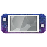 eXtremeRate Glitter Gradient Translucent Bluebell DIY Replacement Shell for Nintendo Switch Lite, NSL Handheld Controller Housing with Screen Protector, Custom Case Cover for Nintendo Switch Lite - DLP320