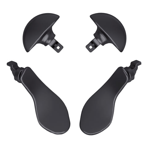 eXtremeRate Back Paddles for PS5 Edge Controller, Metallic Black Replacement Interchangeable 4PCS Metal Back Buttons for PS5 Edge Controller - Controller NOT Included - BHPFD004