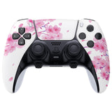 eXtremeRate Cherry Blossom Whisper Left Right Front Housing Shell with Touchpad Compatible with ps5 Edge Controller, DIY Replacement Faceplate Shell Custom Touch Pad Cover Compatible with ps5 Edge Controller - MLREGT014