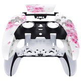 eXtremeRate Cherry Blossom Whisper Left Right Front Housing Shell with Touchpad Compatible with ps5 Edge Controller, DIY Replacement Faceplate Shell Custom Touch Pad Cover Compatible with ps5 Edge Controller - MLREGT014