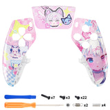 eXtremeRate MeWoow Left Right Front Housing Shell with Touchpad Compatible with ps5 Edge Controller, DIY Replacement Faceplate Shell Custom Touch Pad Cover Compatible with ps5 Edge Controller - MLREGT016