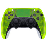 eXtremeRate Clear Lime Green Left Right Front Housing Shell with Touchpad Compatible with ps5 Edge Controller, DIY Replacement Faceplate Shell Custom Touch Pad Cover Compatible with ps5 Edge Controller - MLREGM008
