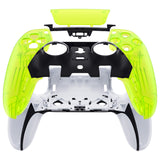 eXtremeRate Clear Lime Green Left Right Front Housing Shell with Touchpad Compatible with ps5 Edge Controller, DIY Replacement Faceplate Shell Custom Touch Pad Cover Compatible with ps5 Edge Controller - MLREGM008