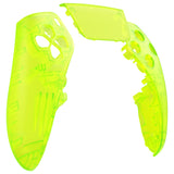 eXtremeRate Clear Lime Green Left Right Front Housing Shell with Touchpad Compatible with ps5 Edge Controller, DIY Replacement Faceplate Shell Custom Touch Pad Cover Compatible with ps5 Edge Controller - MLREGM008