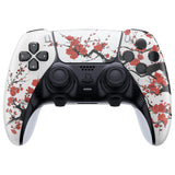 eXtremeRate Winter Blossom Left Right Front Housing Shell with Touchpad Compatible with ps5 Edge Controller, DIY Replacement Faceplate Shell Custom Touch Pad Cover Compatible with ps5 Edge Controller - MLREGT015