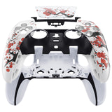 eXtremeRate Winter Blossom Left Right Front Housing Shell with Touchpad Compatible with ps5 Edge Controller, DIY Replacement Faceplate Shell Custom Touch Pad Cover Compatible with ps5 Edge Controller - MLREGT015
