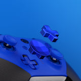 eXtremeRate 13 in 1 Component Pack Kit for Xbox Elite Series 2 Controller, 6 Metal Thumbsticks & Adjustment Tool, 2 D-Pads, 4 Paddles for Xbox Elite Series 2 Core Controller - Blue & Metallic Silver - IL906