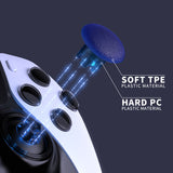 eXtremeRate Clear Blue Replacement Swappable Thumbsticks for PS5 Edge Controller, Custom Interchangeable Analog Stick Joystick Caps for PS5 Edge Controller - Controller & Thumbsticks Base NOT Included - P5J113