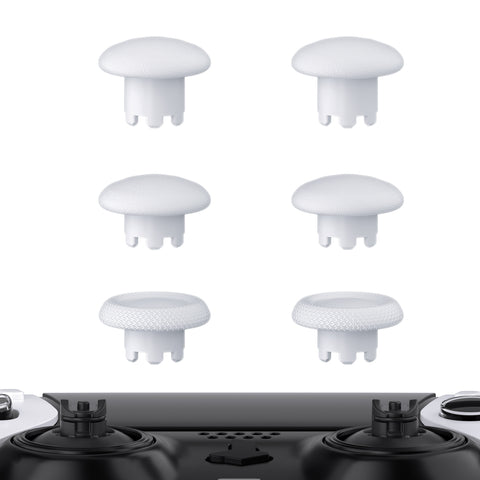 eXtremeRate Robot White Replacement Swappable Thumbsticks for PS5 Edge Controller, Custom Interchangeable Analog Stick Joystick Caps for PS5 Edge Controller - Controller & Thumbsticks Base NOT Included - P5J110