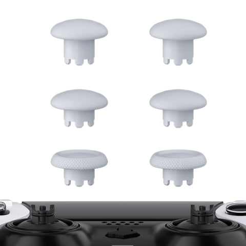 eXtremeRate Solid White Replacement Swappable Thumbsticks for PS5 Edge Controller, Custom Interchangeable Analog Stick Joystick Caps for PS5 Edge Controller - Controller & Thumbsticks Base NOT Included - P5J109