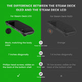 eXtremeRate Replacement The Great GOLDEN Wave Off Kanagawa - Black Full Set Shell with Buttons for Steam Deck LCD - QESDT001