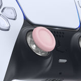 eXtremeRate Clear & Cherry Blossoms Pink Dual-Color Replacement Thumbsticks for PS5 Controller, Custom Analog Stick Joystick Compatible with PS5, for PS4 All Model Controller - JPF644