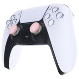 eXtremeRate Clear & Cherry Blossoms Pink Dual-Color Replacement Thumbsticks for PS5 Controller, Custom Analog Stick Joystick Compatible with PS5, for PS4 All Model Controller - JPF644