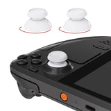 eXtremeRate Replacement Thumbsticks with Original Touch Sensing for Steam Deck LCD & OLED - Frosted White - GGBSDM002