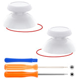 eXtremeRate Replacement Thumbsticks with Original Touch Sensing for Steam Deck LCD & OLED - Frosted White - GGBSDM002