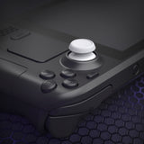 eXtremeRate Replacement Thumbsticks with Original Touch Sensing for Steam Deck LCD & OLED - Frosted White - GGBSDM002