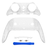 eXtremeRate Glow in Dark - Green Top Bottom Decorative Trim Shell Compatible with ps5 Edge Controller DIY Replacement Front Back Clip Shell, Custom Plates Cover Compatible with ps5 Edge Controller - CXQEGM007