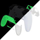 eXtremeRate Glow in Dark - Green Top Bottom Decorative Trim Shell Compatible with ps5 Edge Controller DIY Replacement Front Back Clip Shell, Custom Plates Cover Compatible with ps5 Edge Controller - CXQEGM007