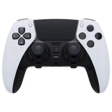 eXtremeRate Textured Black Top Bottom Decorative Trim Shell Compatible with ps5 Edge Controller DIY Replacement Front Back Clip Shell, Custom Plates Cover Compatible with ps5 Edge Controller - CXQEGP012