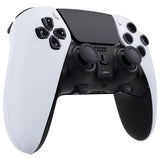 eXtremeRate Textured Black Top Bottom Decorative Trim Shell Compatible with ps5 Edge Controller DIY Replacement Front Back Clip Shell, Custom Plates Cover Compatible with ps5 Edge Controller - CXQEGP012