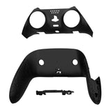 eXtremeRate Textured Black Top Bottom Decorative Trim Shell Compatible with ps5 Edge Controller DIY Replacement Front Back Clip Shell, Custom Plates Cover Compatible with ps5 Edge Controller - CXQEGP012