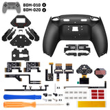 eXtremeRate SPARK Back Paddles Kit with OLED Display & Clicky Trigger Stops & Ergonomic Grips for PS5 Controller BDM-010/020 - Rubberized Black - MZNPFU001
