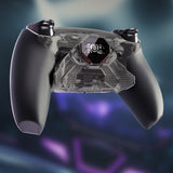 eXtremeRate SPARK Back Paddles Kit with OLED Display & Clicky Trigger Stops & Ergonomic Grips for PS5 Controller BDM-010/020 - Rubberized Clear & Black - MZNPFU006