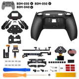 eXtremeRate SPARK Back Paddles Kit with OLED Display & Clicky Trigger Stops & Ergonomic Grips for PS5 Controller BDM-030/040/050 - Rubberized Black - MZNPFU001M2